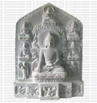 Buddha life - 11'' stone statue