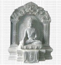 Shakyamuni Buddha - 12'' stone statue
