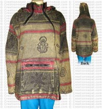 Cross zipper cotton stone wash jacket