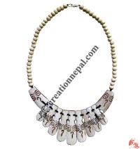 Beads & Buddha eye ivory necklace
