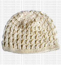 Crochet plain woolen cap4