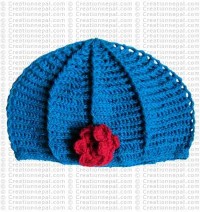 Crochet plain woolen cap9