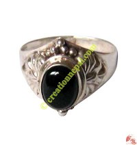 Silver-Black Onyx finger ring