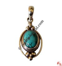 Turquoise silver pendant5