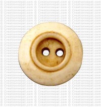 Medium size round shape bone button (packet of 10)