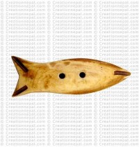 Plain fish bone button (packet of 10)