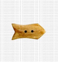 Fish shape bone button2 (packet of 10)