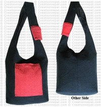 Patch-pocket cotton plain bag