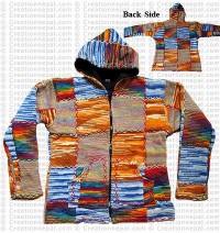 Mixed color woolen jacket