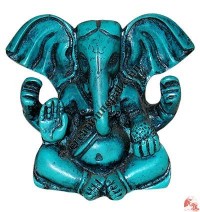 Turquoise color baby sitting Ganesh