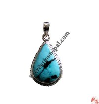 Heart shape turquoise silver pendant2