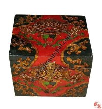 Small size wooden Tibetan painted simple box3
