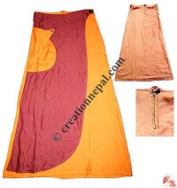 Flex front layer long skirt