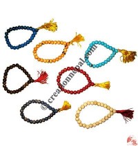 Plain color bone beads wristband