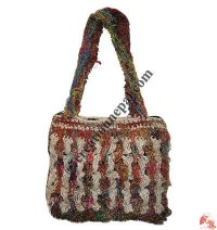 Recycled - cotton crochet bag2