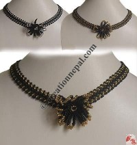 Tank flower pote necklace