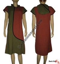 Hooded cotton dress