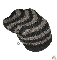Black-grey stripes long Bala cap