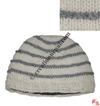 Grey stripes simple cap