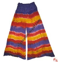 Tie-dye thin cotton loose fit trouser