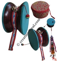 Tibetan medium size Damaru