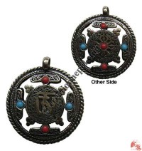 Two-side cutting Om pendant