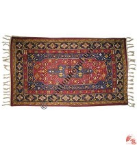 Silk embroidered rug