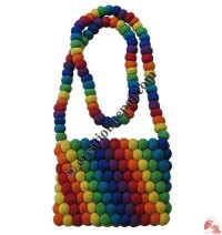 Rainbow color balls bag
