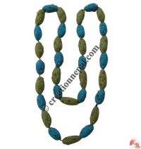 Oval balls-beads necklace