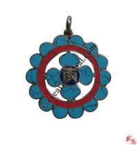 Flower Tibetan Om pendant3