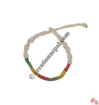 Natural-RASTA hemp bracelet