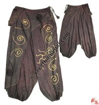 Rayon embroidered loose trouser
