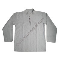 Hemp-cotton Kurtha shirt