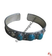 3-turquoise beads regular bangle