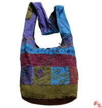 Shyama and stripes elastic patch cotton hand emb bag