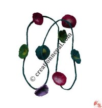 Colorful flowers long decorative garland