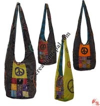 Colorful patch-work Peace cotton bag