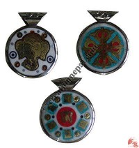 Two-side assorted round pendent