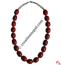 Red amber beads necklace
