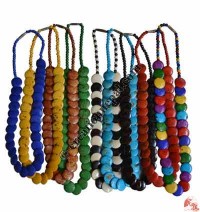 Bone circle beads necklace