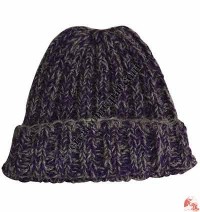 Two color mixed woolen hat4
