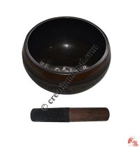 Etching antique design singing bowl1