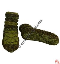 Woolen indoor socks - Green