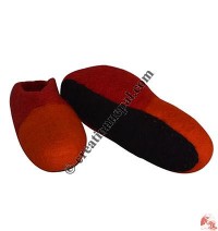 Two color joined felt shoes -  Adult