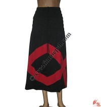 Fine rib cotton two in 1 skirt or top