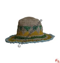Hemp-cotton round wire hat13