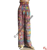 Colorful tie-dye cotton trouser