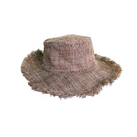 Natural hemp round hat