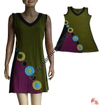 Circles patch joined dress