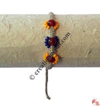 3-beads hemp hand band